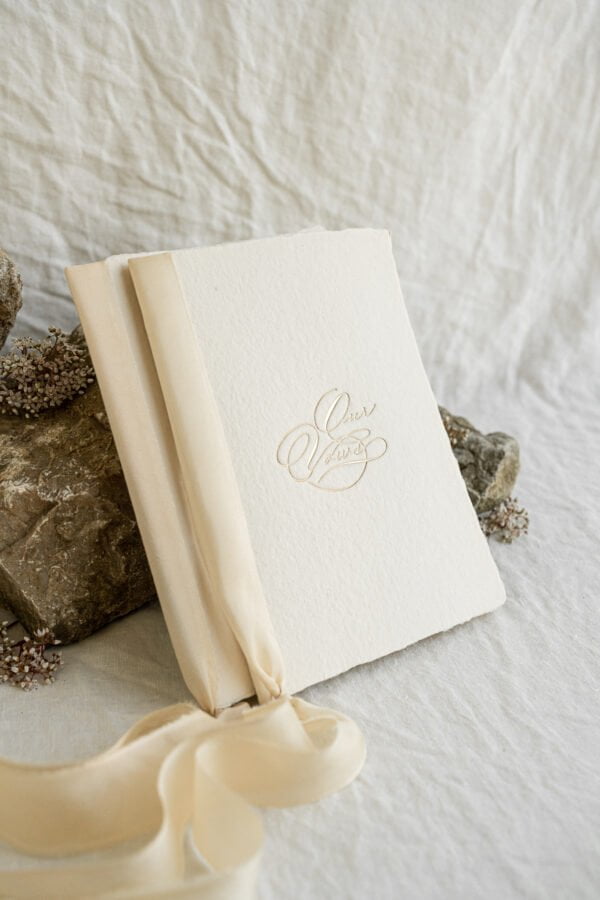 gold foil vow books