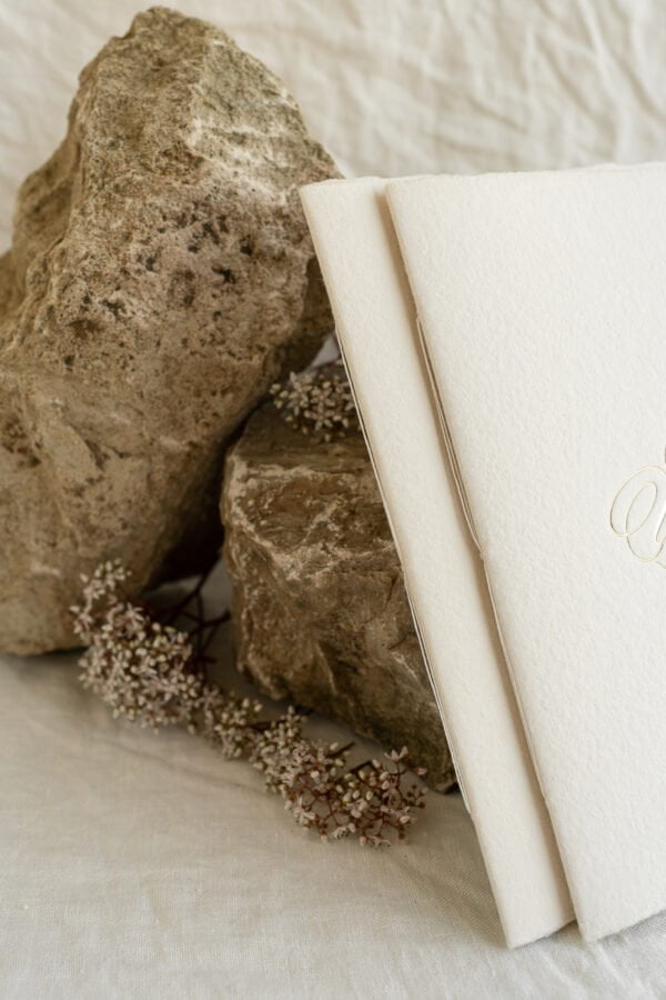 gold foil vow books