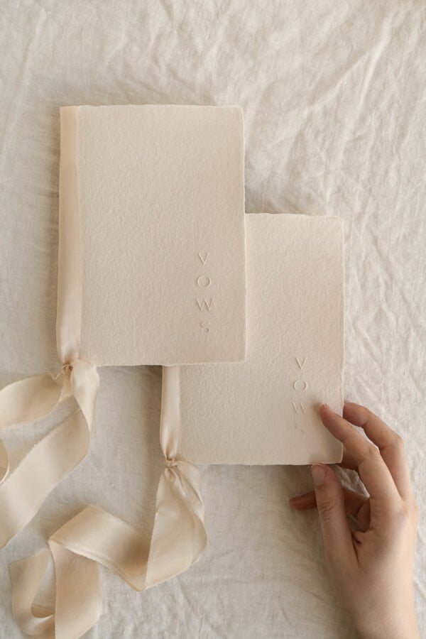 handmade paper vows