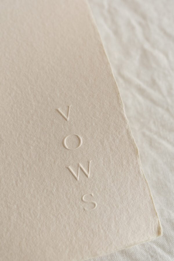 handmade paper luxury vows