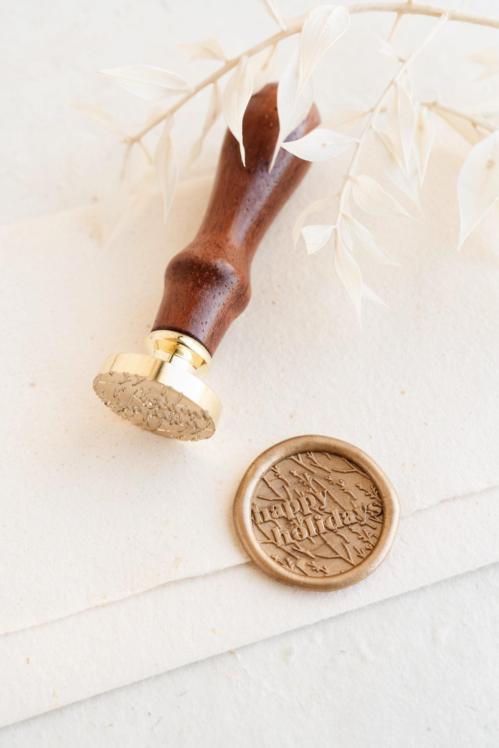 "Happy Holidays" Wax Seal Stamp PAPIRA