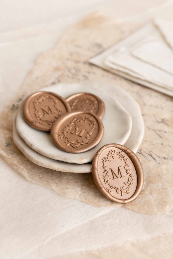 Foliage Monogram - SELF-ADHESIVE WAX SEALS