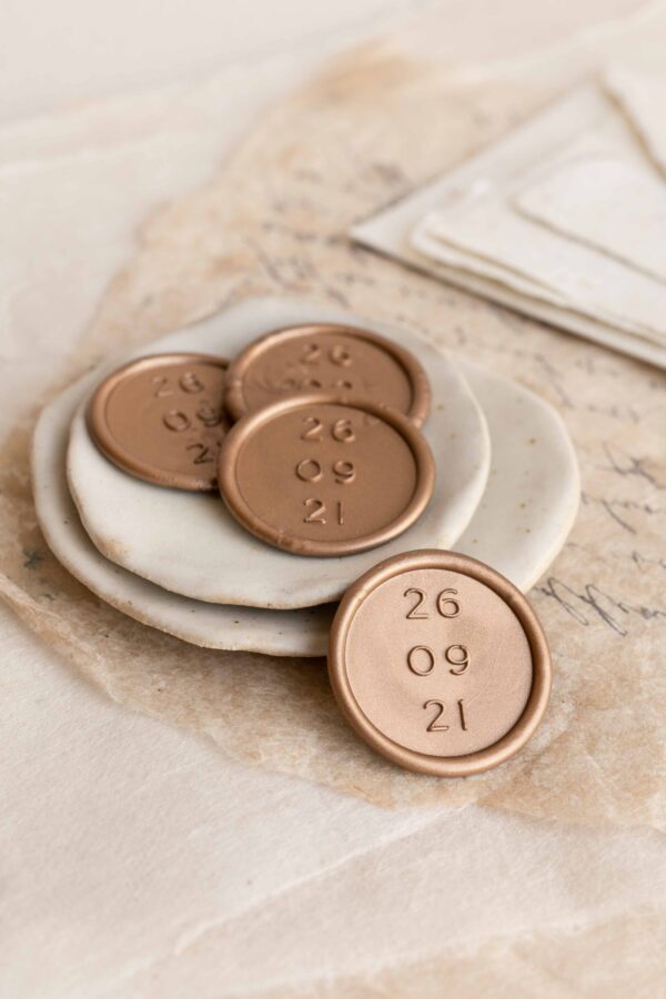 Modern Wedding Date - SELF-ADHESIVE WAX SEALS