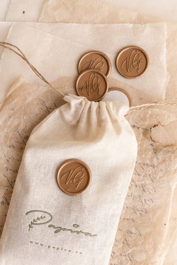 Script Initials - SELF-ADHESIVE WAX SEALS