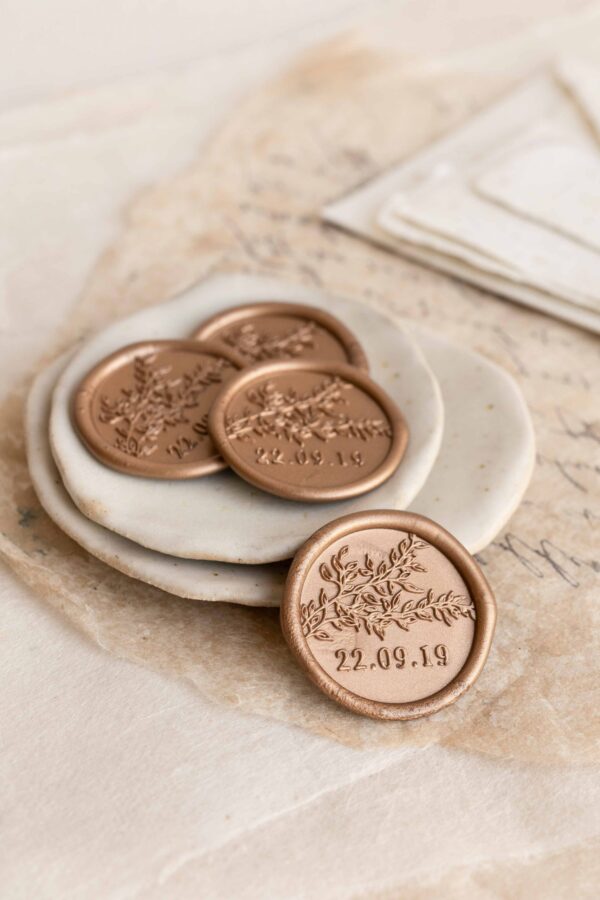 Wedding Date - SELF-ADHESIVE WAX SEALS