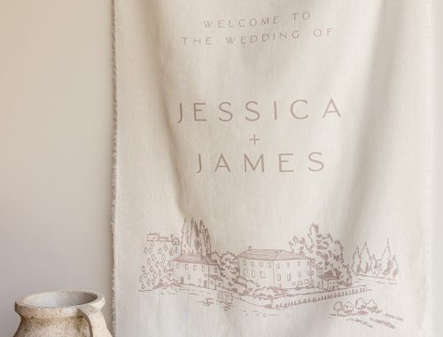 Wedding Fabric Banner Welcome Signage