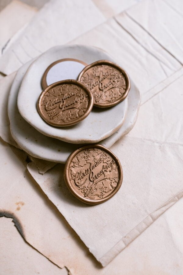 christmas greetings wax seals