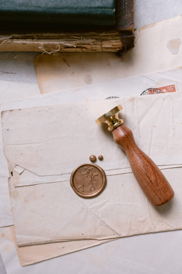 mistletoe flowers wax seal stamp