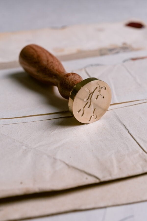 mistletoe flowers wax seal stamp