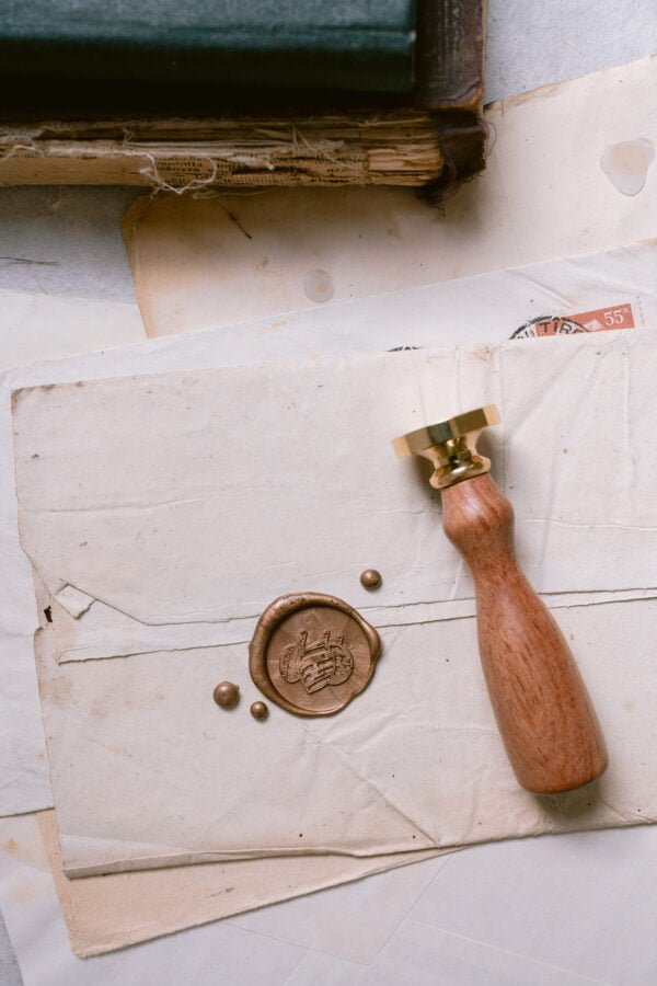 vintage christmas globes wax seal