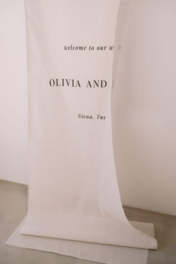 Fabric wedding banner