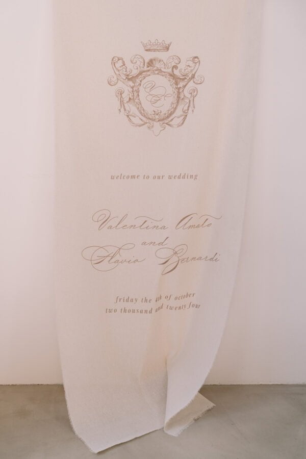 Fabric wedding banner